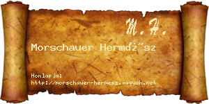 Morschauer Hermész névjegykártya